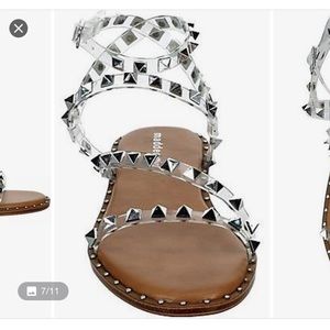 Madden girl clear studded sandal 8.5